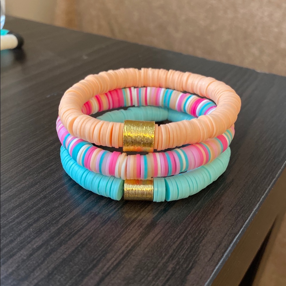 Heishi beaded bracelets